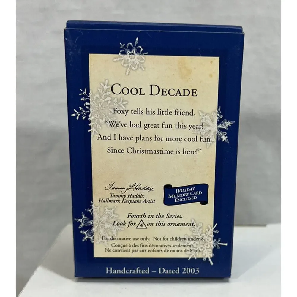 Hallmark Keepsake Christmas Ornament,‎ 2003 Cool Decade Arctic Fox, NIB 4th